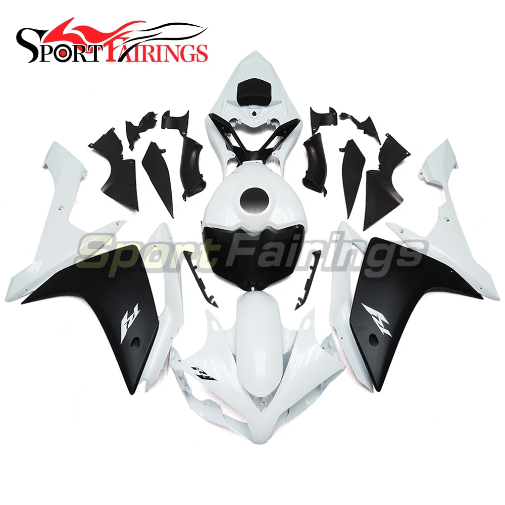 Обтекатели из АБС пластика для Yamaha YZF1000 YZF R1 07 08 2007 2008 Белый Черный матовый