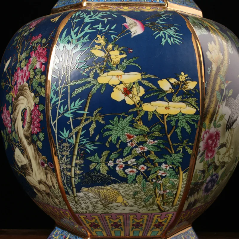 Винтажная эмалированная коллекция в стиле Jingdezhen ручная работа золотой