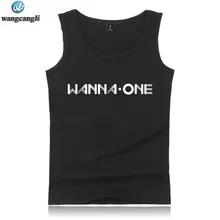 Kpop WANNA ONE топы для бодибилдинга плюс размер Летний жилет хип хоп спортивная рубашка без рукавов Повседневная Уличная мужские спортивные майки