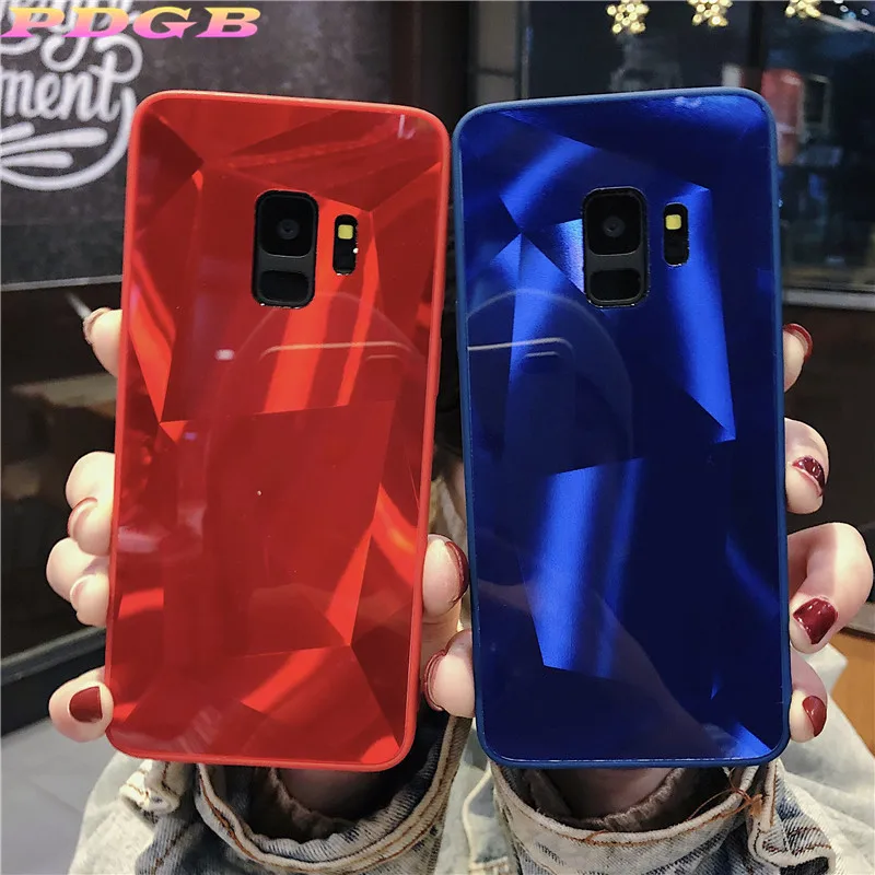 

PDGB Luxury Case for Samsung Galaxy S9 S8 S7 Edge A9 A8 A6 Plus 2018 A5 A7 2017 J3 J5 J7 Note 8 9 Glitter Acrylic Back cover