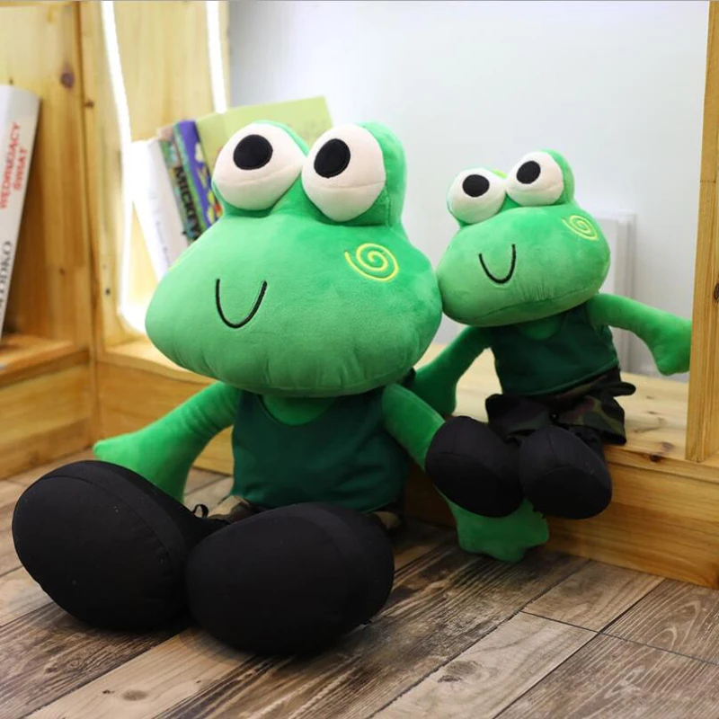 

Cartoon Happy Frog Short Plush Toys Stuffed Animal Frogs Soft Plush Doll Toy Kids Gift Children Birthday Gifts