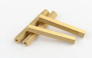 10 шт. M5 серии женский Латунное противостояние материнская плата (PCB) Медь шестиугольная прокладка/шайба с шестигранной головкой Проставка с двойным проходом прокладки M5 * 35/40/45/50 мм - изображение