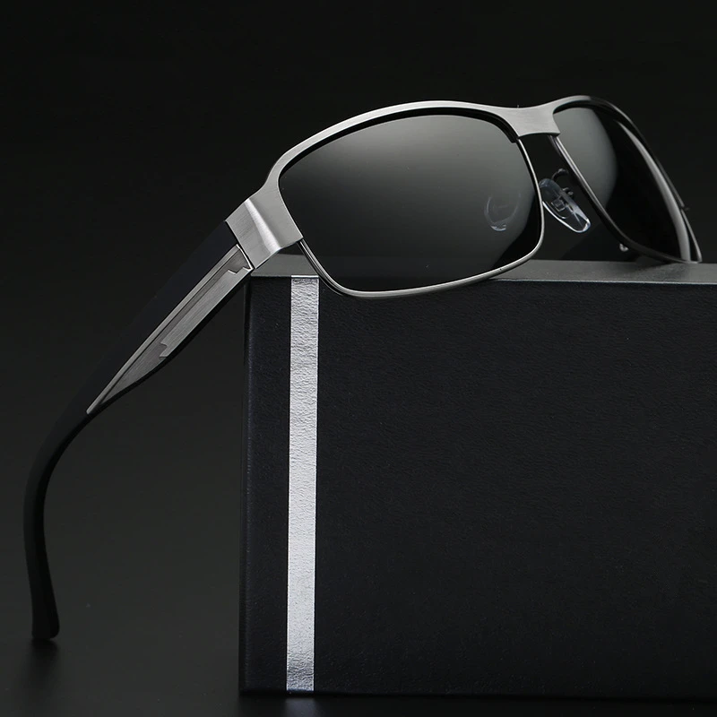 Мужские солнцезащитные очки, поляризационные, солнцезащитные очки, очки для вождения, мужские винтажные очки, фирменный дизайн, lunette de soleil, зеркальные, UV400