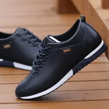 Zapatillas de deporte transpirables para exteriores, zapatos informales de negocios de cuero PU para hombre, mocasines de moda 2019, calzado para caminar, Tenis Femenino