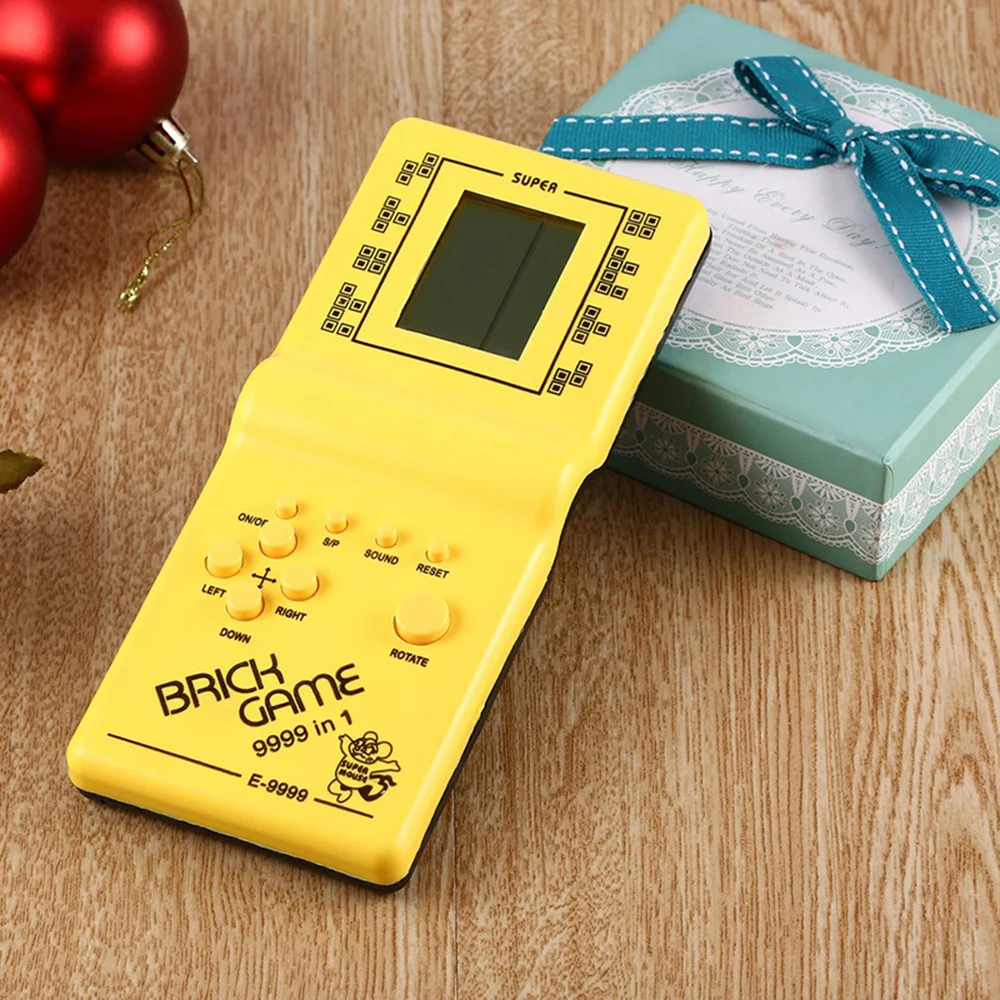 Электронный тетрис кирпичная игра, Детская Классическая портативная игровая машина с игровой музыкой для мальчиков и девочек, развивающие игрушки с ЖК-дисплеем, подарки на Рождество