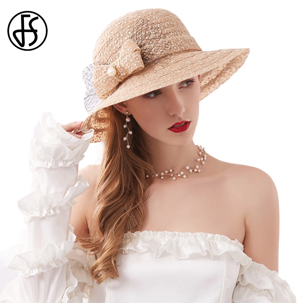 FS señoras Formal Bow Pearl sombreros Kentucky Derby estilo ...