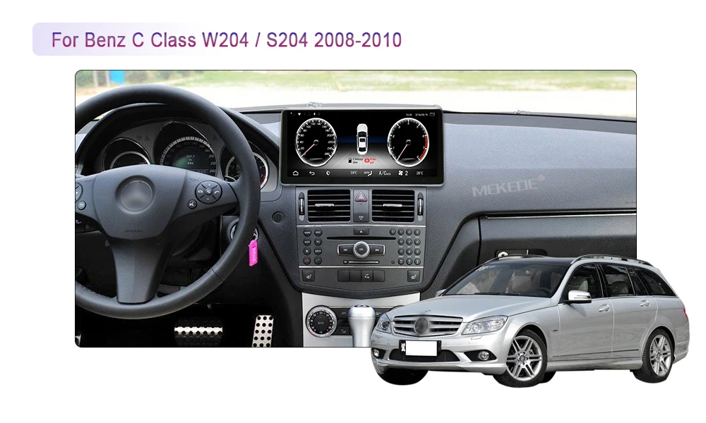 Flash Deal 4G LTE Android 7.1 Car Multimedia Player for Mercedes Benz C Class W204 S204 2008-2010 10.25inch  GPS Navigation stereo radio 3
