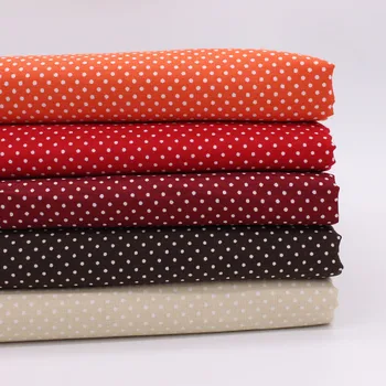 

5 pcs "Mini Dots" Cotton Fabric Fat Quarters tissus Patchwork cloth Bundles Fabrics for Sewing Tecido Textile