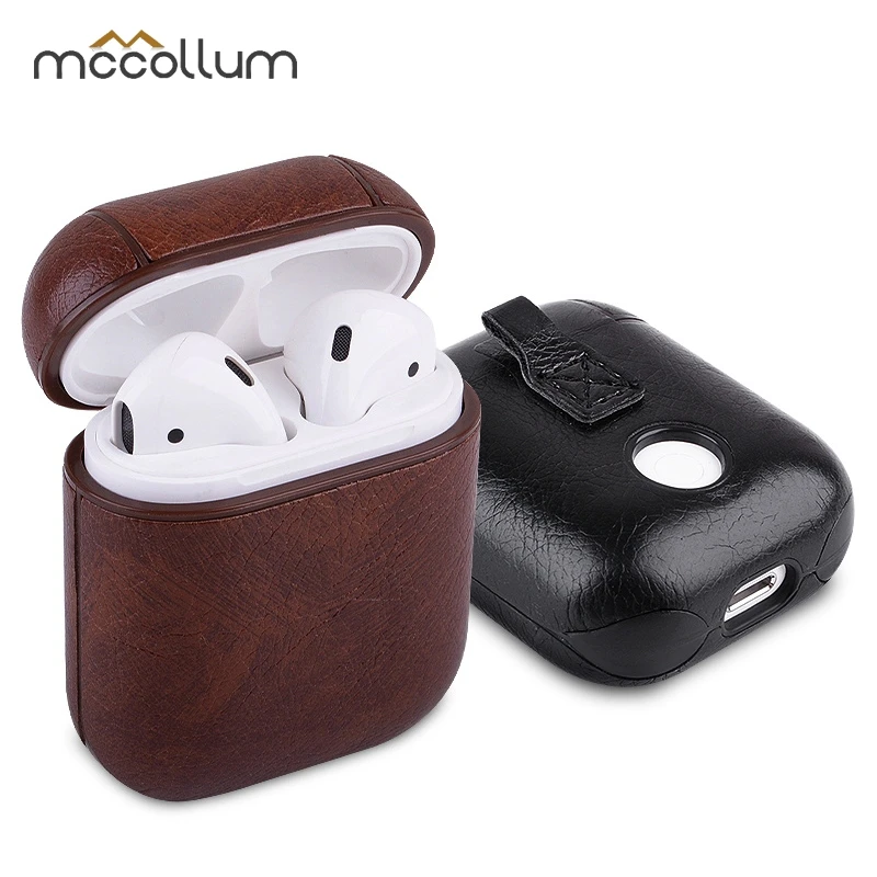 

For Airpods Case Wireless Bluetooth Headset Box Charging Bag Leather Earphone Cover Shell For Airpods Protective Leather Case