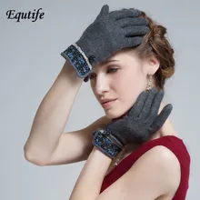 Equtife милые перчатки осень-зима высококачественные теплые перчатки Модные Рукавицы Guantes Женские аксессуары A3035