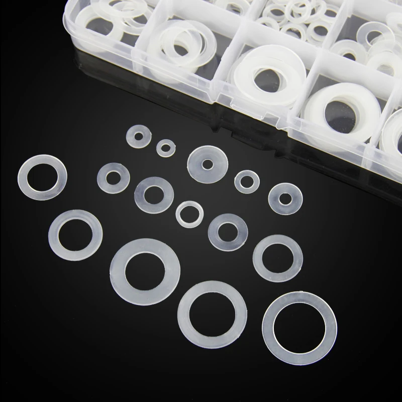 

225 pcs /lot Soft nylon washers plastic washers insulation washers plumbing leakproof gaskets set
