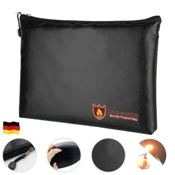

Fireproof Document Pouch Bag Money Safe Cash Box Secret Document Bag File Pouch Case Storage Cash Box