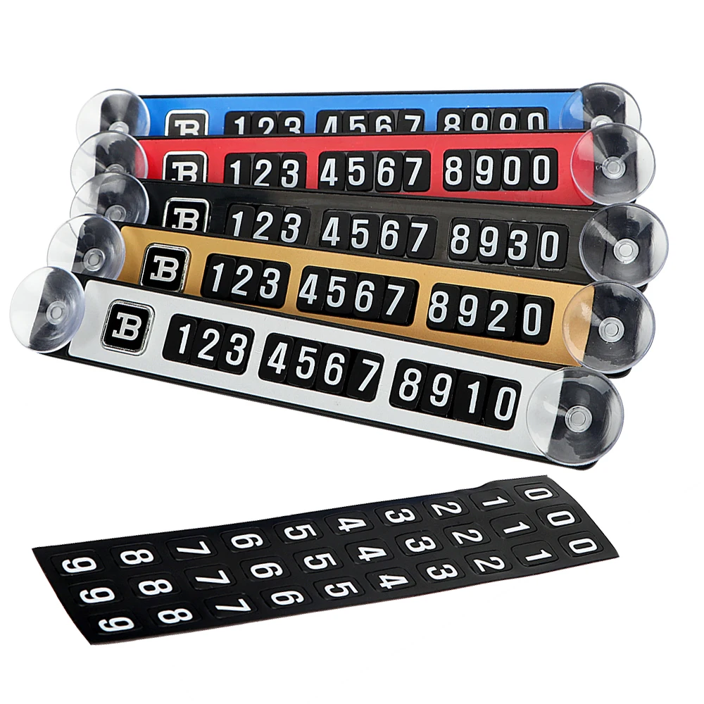 

Car Temporary Parking Card Phone Number Card Plate with Sucker Magnetic Puzzle Car Sticker Car Styling Auto Accessories