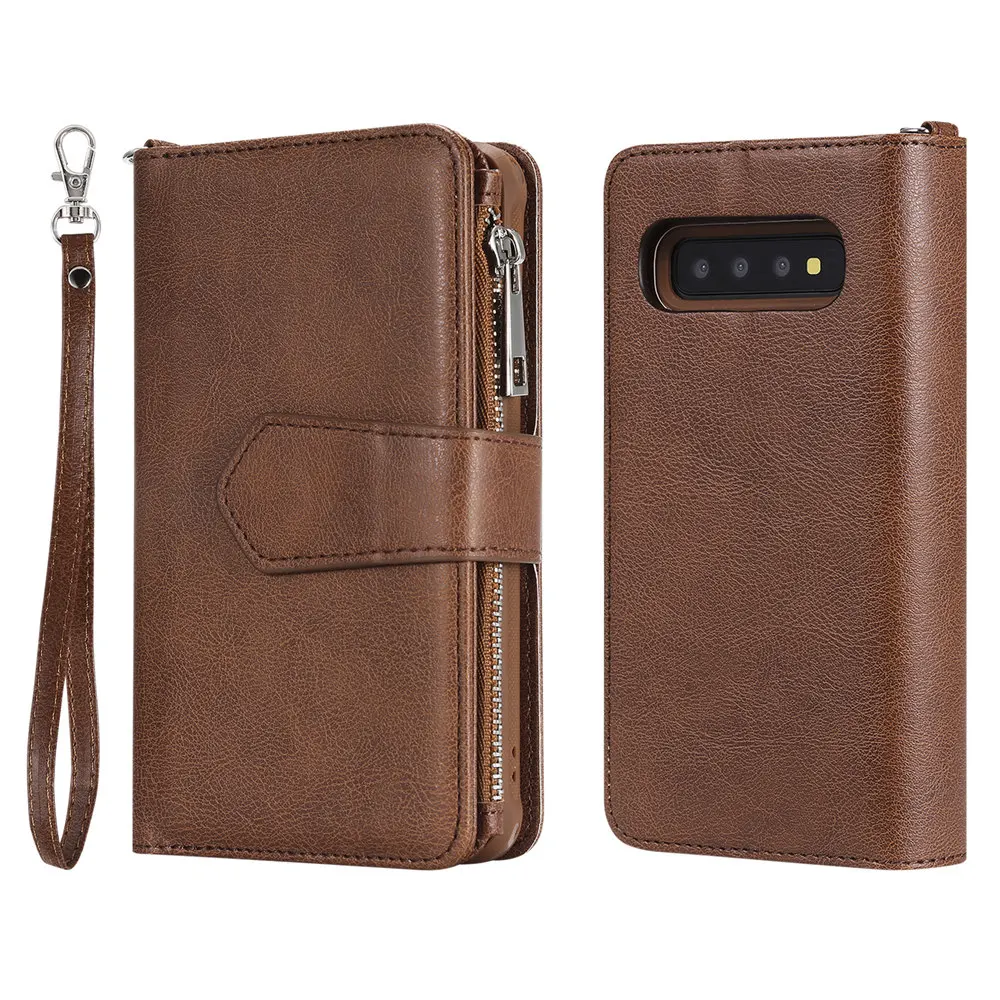 Кожаный чехол-кошелек для телефона samsung Galaxy S10e S10 Plus, противоударный Роскошный чехол-книжка для S10, слоты для карт