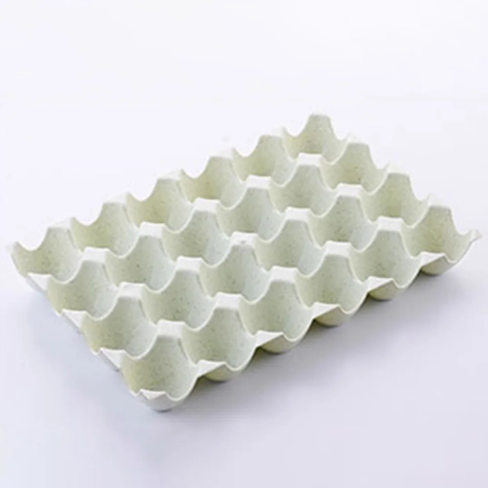 

15/24 Grid Wheat Straw Egg Storage Box Refrigerator Stackable Egg Container Egg Dispenser Capacity Kitchen Storage Supplies