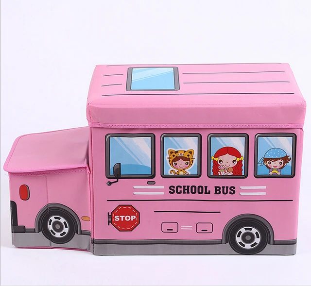 Higg Качество Складной Стул Хранения Школьный Автобус дизайн Ящик Для Хранения Раза Многофункциональный Кейс Для Хранения нетканого Складной Стул