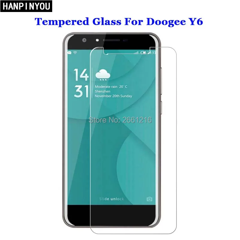 

For Doogee Y6 Tempered Glass 9H 2.5D Premium Screen Protector Film For Doogee Y6 5.5"