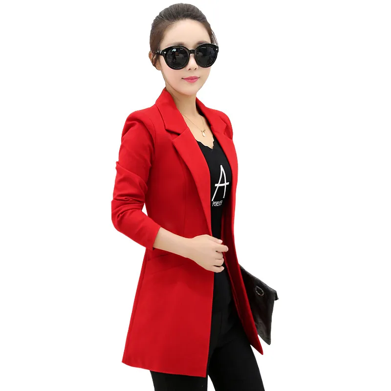 

Hot Sale Women Blazers And Jackets New Spring Autumn Casual Office Women Suits Slim Solid Female Jacket Plus Size Basic Coat 862