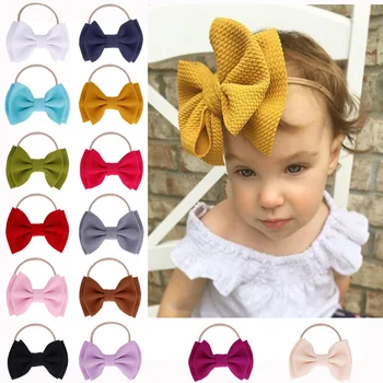

Baby Headband Baby Girl Headbands for Girls Turban Baby Headwrap Newborn Bows Headband Nylon Bow Hair Accessories