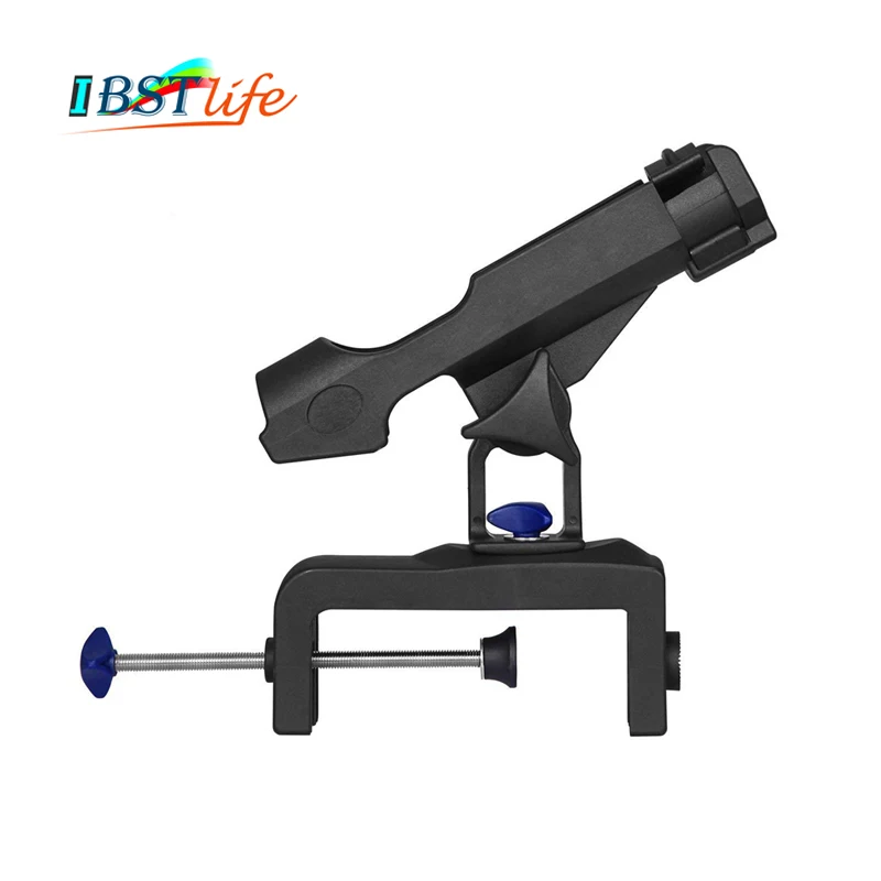 

360 degree adjustable Fishing Rod rack Holders clamp on Removable Kayak Boat Support Pole stand Bracket