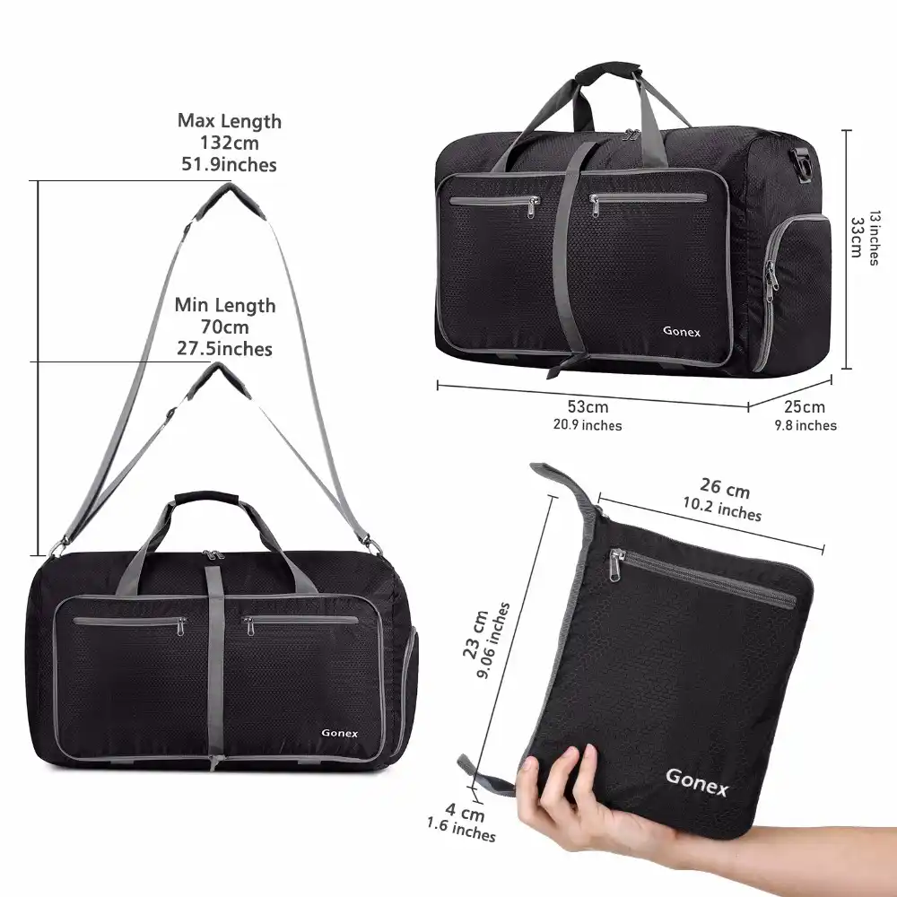 gonex 40l packable travel duffle bag