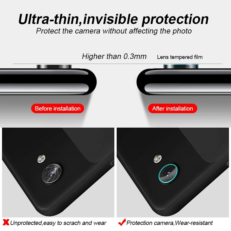 Защитная пленка для объектива задней камеры 3 шт. Google Pixel 3A/3A XL закаленное стекло 3A