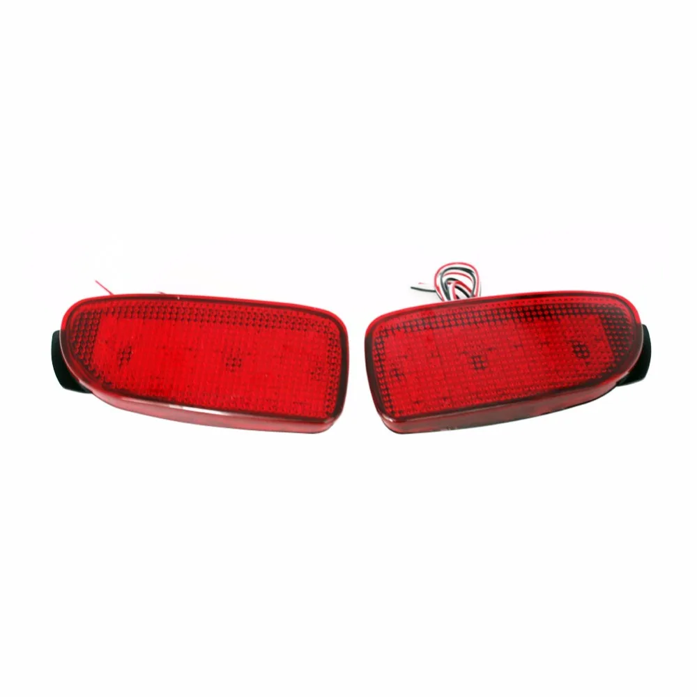 LED Bumper Reflector Lights - Red Brake Stop Lamps For Toyota Corolla & Sienna