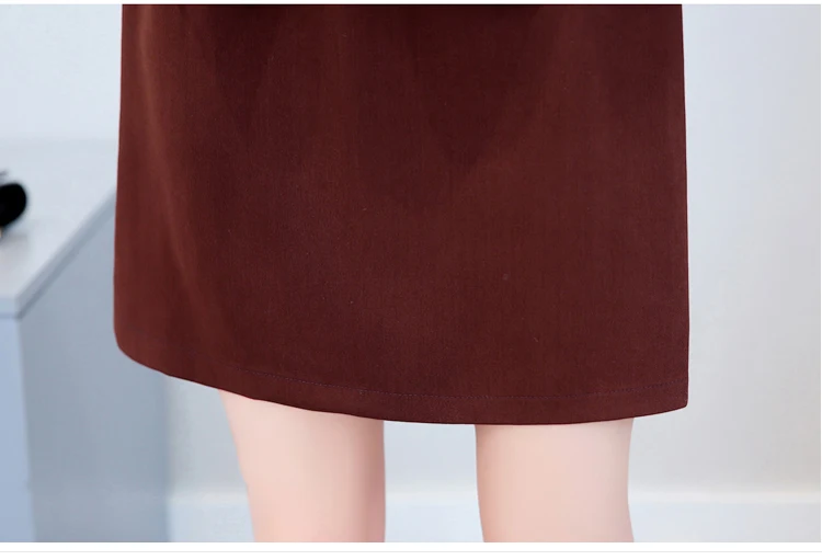 YASUGUOJI новые осенние офисные сплошной цвет Тонкий Женский костюмы с платьем одной кнопки блейзер с длиной до колена платье костюм женщины LXF6