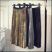 Осенне-зимняя облегающая женская юбка с высокой талией плиссированные юбки Быстрая