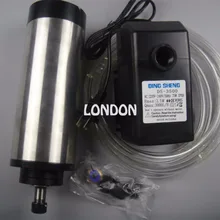 Комплект шпинделя с ЧПУ ER11 диаметр 80 мм 220 В кВт Мотор шпинделя водяного охлаждения+ 1 шт. водяной насос+ водопровод