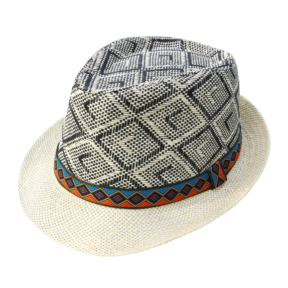 Sun Hat LNPBD Hot Summer Women Men Straw Sun Hat Elegant Queen Homburg Gentleman Hat Beach Cap Panama
