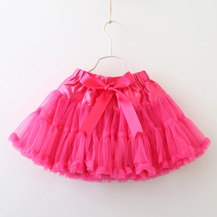 Юбка-пачка для маленьких девочек Детская Праздничная юбка принцессы с бантом