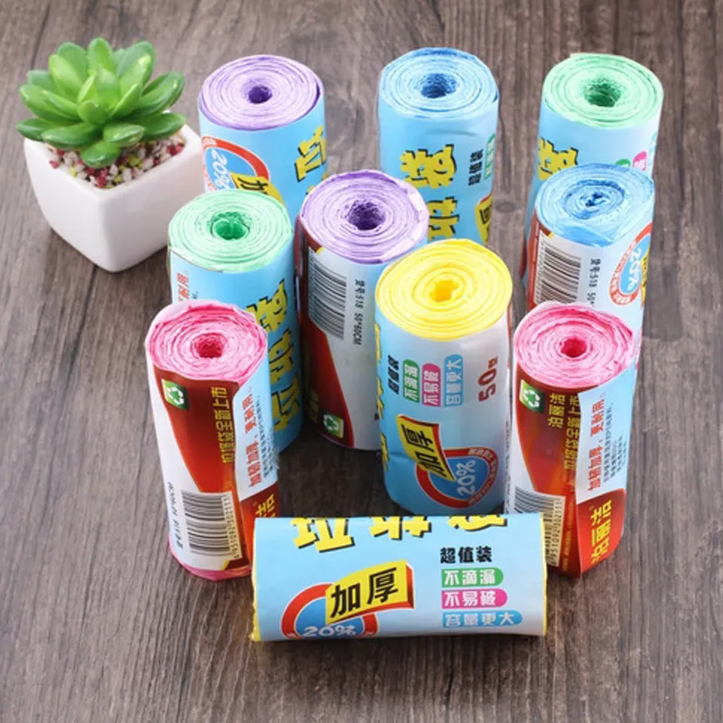 

1 Roll 50 * 45CM Size Garbage Bag Monochrome Thick Convenient Green Cleaning Garbage Bag Plastic Garbage Bag