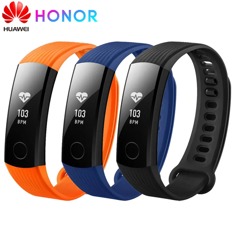 Оригинальный Смарт браслет huawei Honor Band 3 OLED сенсорный экран купальник 5ATM 0 91 &quot