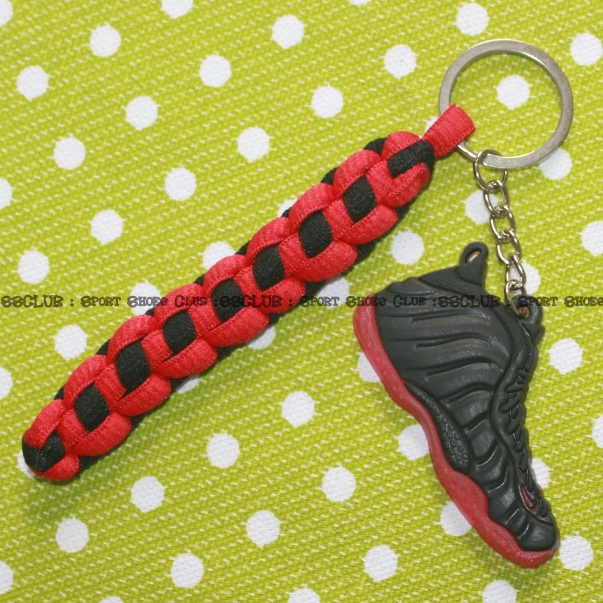 Nike Keychains Air Foamposite One Cough Drop Keyrings with Rastaclat Shoelace Key Chain Foams Straps Red Sale|keychain purse|keychain lighterkeychain for keys -