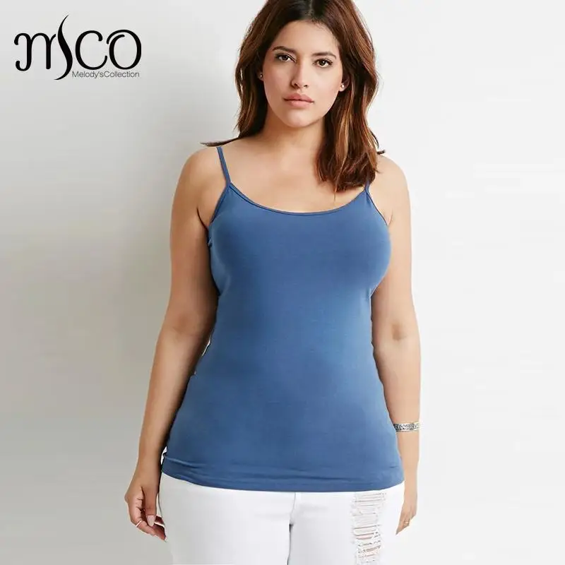 

High Quality Basic Elastic Cami Top Multi Colors Ultimate Easy Crop Camisole Plus Size Soft Slim Fit Strap Tank Vest 5XL 6XL 7XL