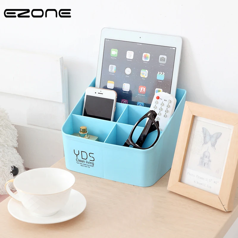 

EZONE 5 Grid Pen Holder Multi-Functional Desk Stationery Organizer Make Up Box Simple Pen Container Remote Controller Holder
