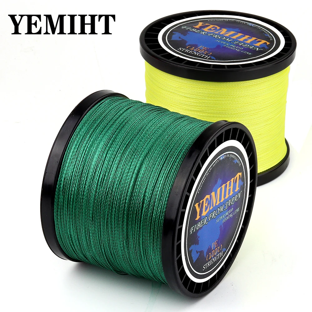 YEMIHT 1000 м PE плетеный провод 4 нити 0 11 мм 70 10LB 120LB японская леска|Рыболовные лески| |