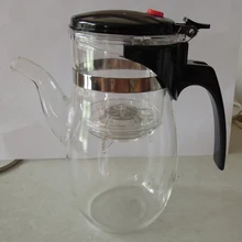 Горячая Распродажа 600 мл термостойкий стеклянный чайник цветочный чайный набор пуэр Чайник Кофе чайник удобный офисный чайный набор 1 шт, набор кунг-фу