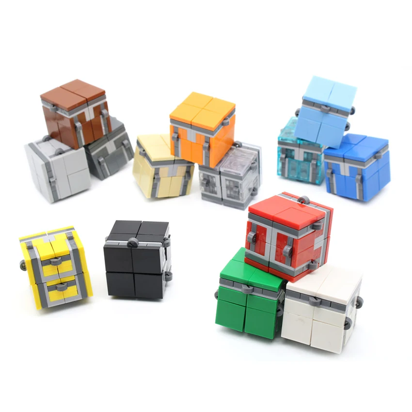 

2Pcs/set Cube Building Blocks Toy Infinite Magic Cube Block City MOC Accessories Bricks Kits DIY Gifts Kids Toys