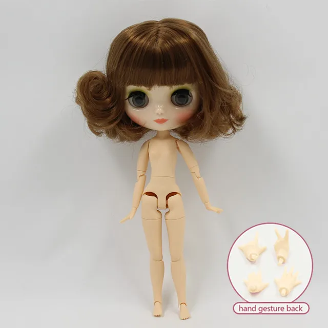 Кукла middie blyth, 20 см, Обнаженная кукла для тела, с белой кожей, разные пластины для лица, цветные волосы и руки, как подарок - Цвет: 23