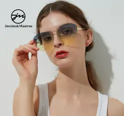 A1170 borderless лягушка зеркало женский Европа и США популярные Цвет Ретро солнцезащитные очки
