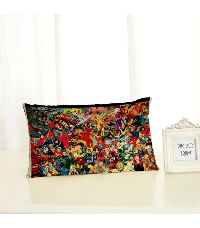 Персонализированные Чехлы для подушек с супергероями модные креативные украшения для дома 30x50 декоративный бежевый льняной чехол для подушек