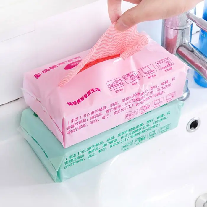 Нетканая тряпка для чистки ткани одноразовая Экологически чистая удобная ткань для мытья посуды кухонные чистящие инструменты TT-best