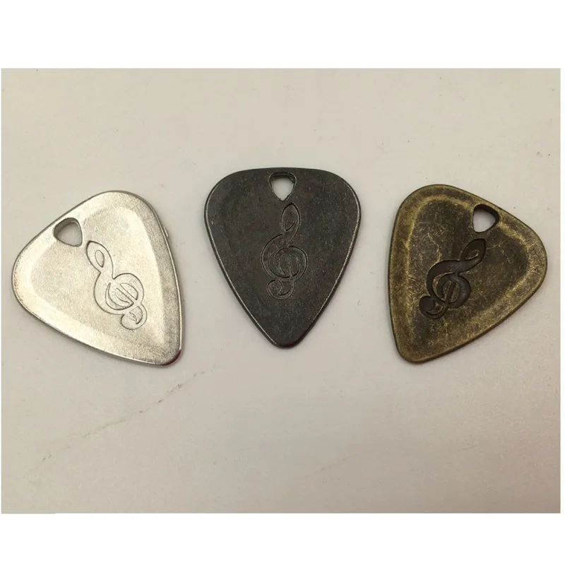 

1pcs Metal Guitar Pick For Acoustic/ Electric Guitar silver black bronze color