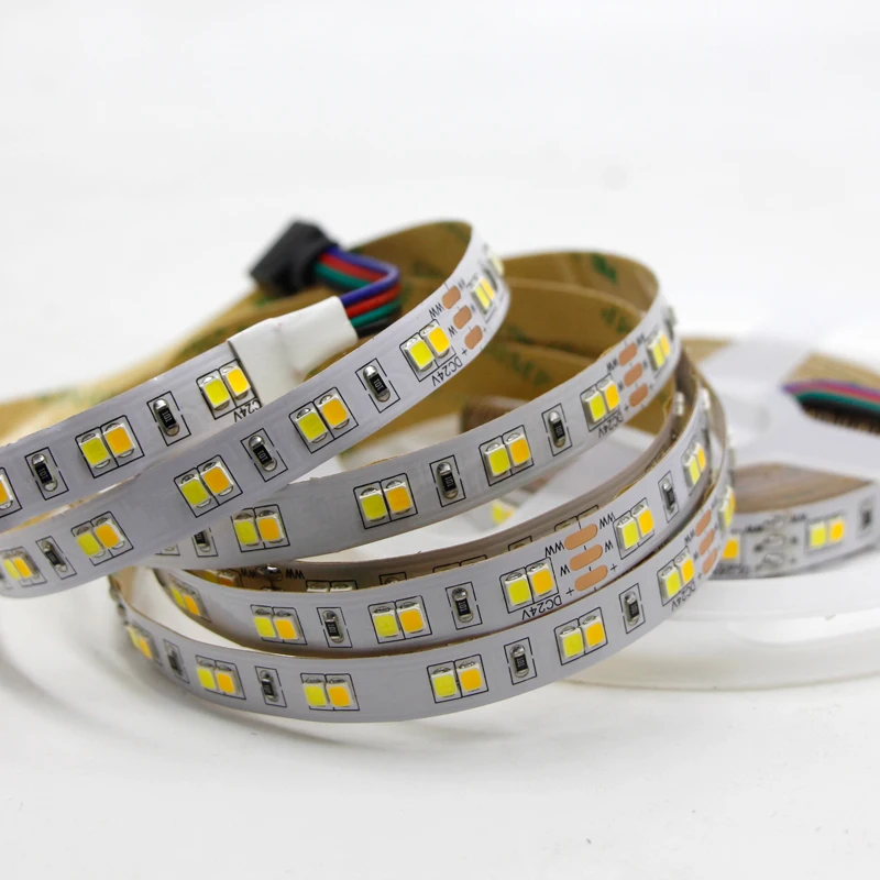 Двухцветная светодиодная ленсветильник 5 м 10 CRI&gt95 SMD2835 CCT с регулируемой яркостью