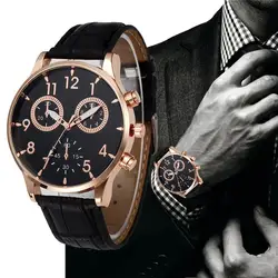 2019 Новая мода человек кварцевые часы кожаной мужской часы Повседневное аналоговые из сплава Спорт военные мужские наручные часы reloj mujer A1