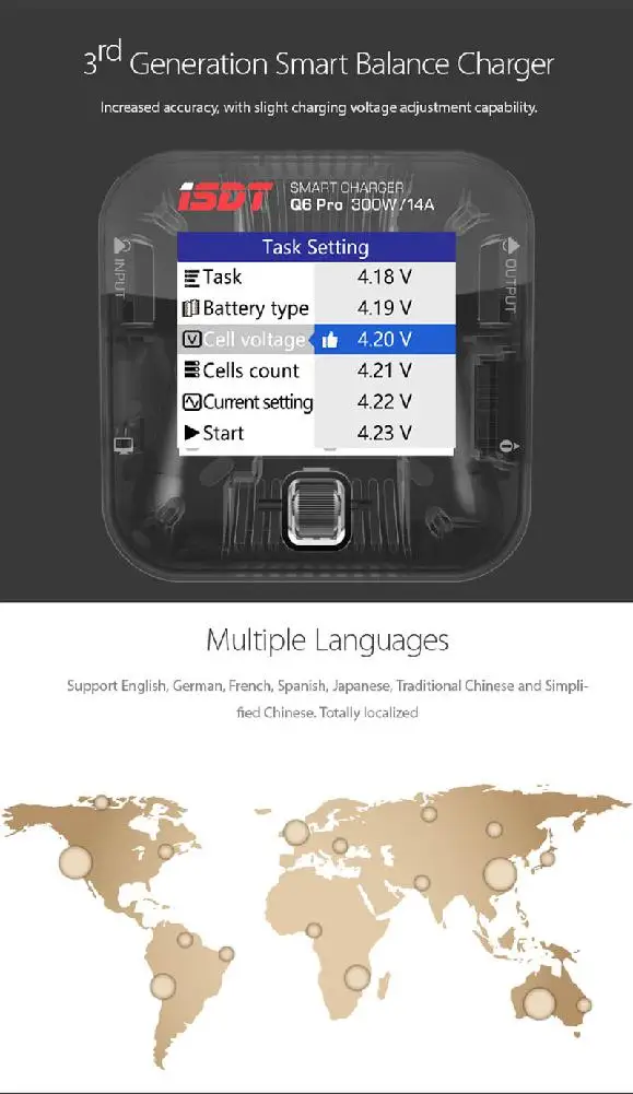 Дешево Hobbylan ISDT Q6 Pro BattGo 300 Вт 14A Карманный Lipo батарея баланс зарядное устройство, портативное зарядное устройство