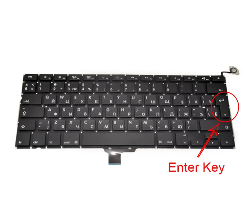

New A1278 RU Layout Keyboard For Macbook Pro 13-inch Russian Layout Fits Year 2009 2010 2011 2012 "L" Enter Key