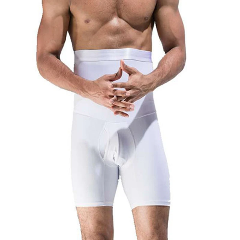 Новый черный, белый цвет Для мужчин корректирующие штаны Высокая Талия утягивающий корсет трусики для живота жира рисунок Спортивное